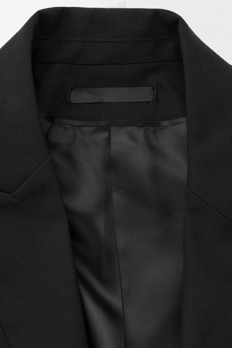 Black COS The Deconstructed Blazer Blazers & Tailoring | 294570-OKB