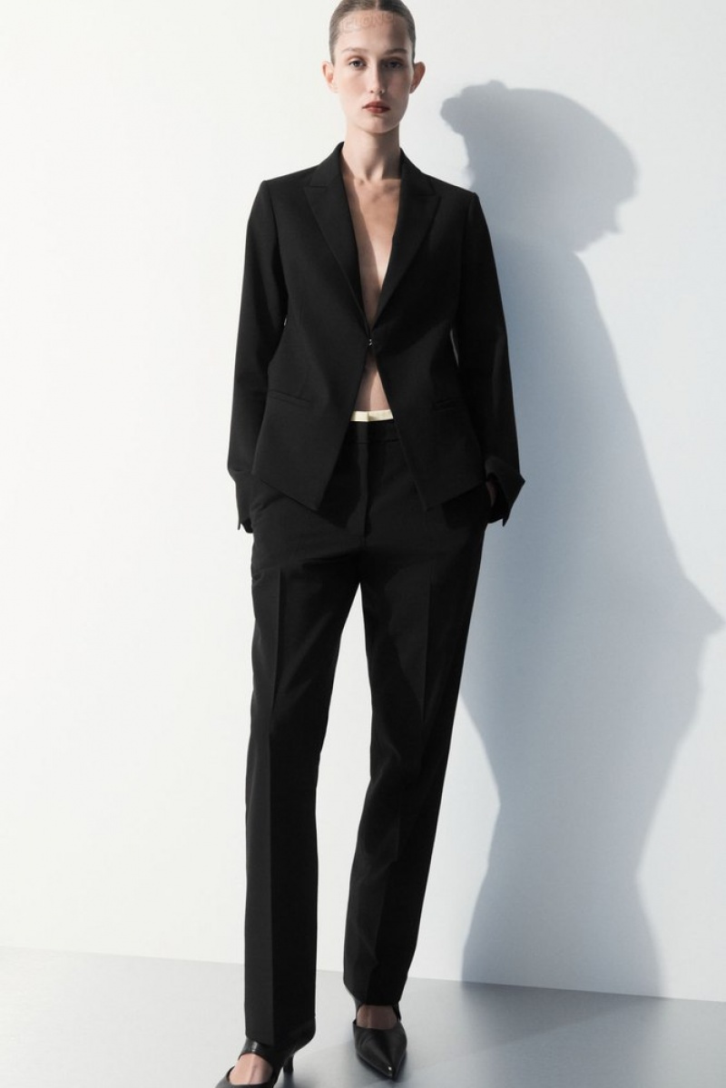 Black COS The Deconstructed Blazer Blazers & Tailoring | 294570-OKB