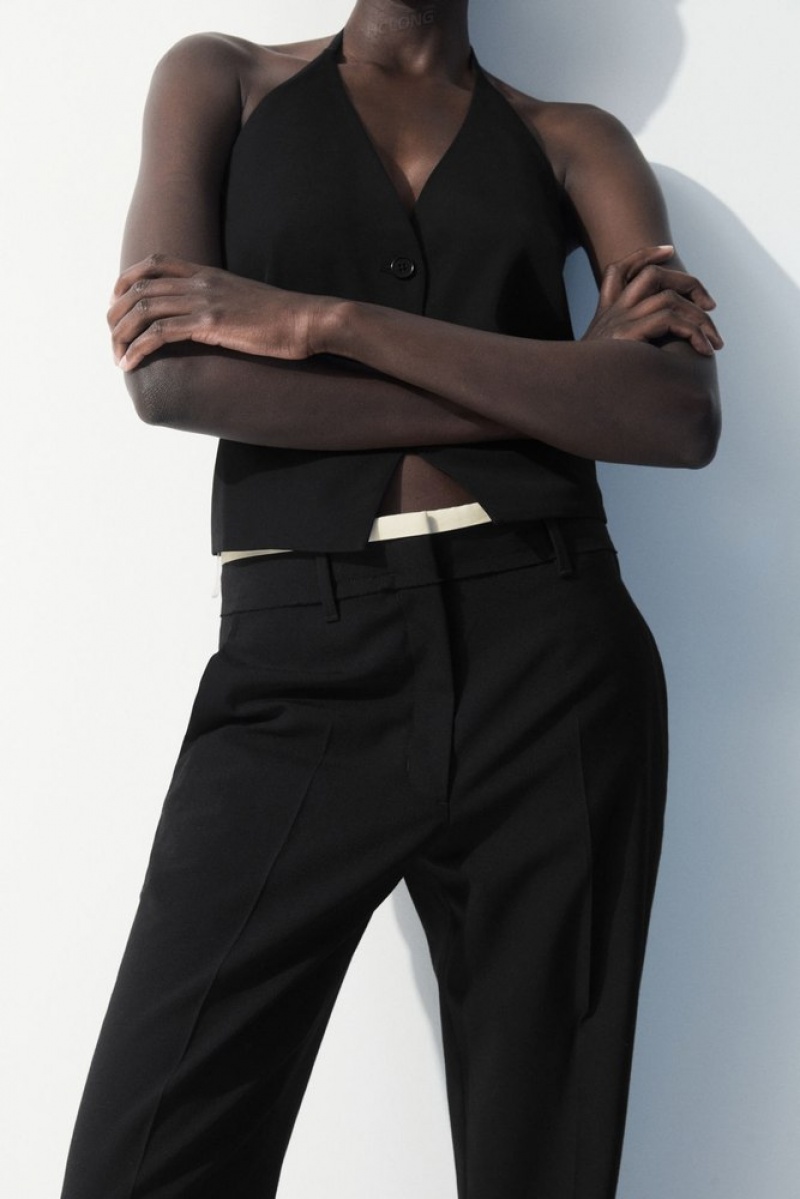 Black COS The Deconstructed Pants Pants | 162934-CQE