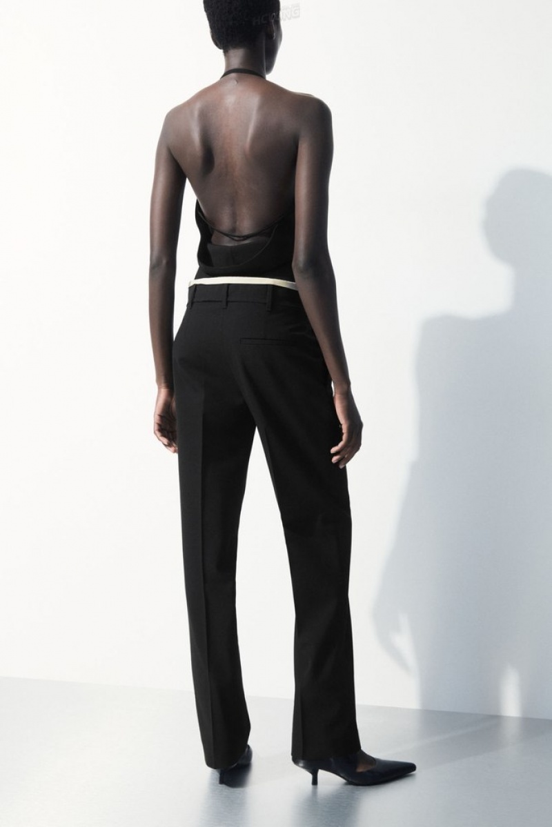 Black COS The Deconstructed Pants Pants | 162934-CQE