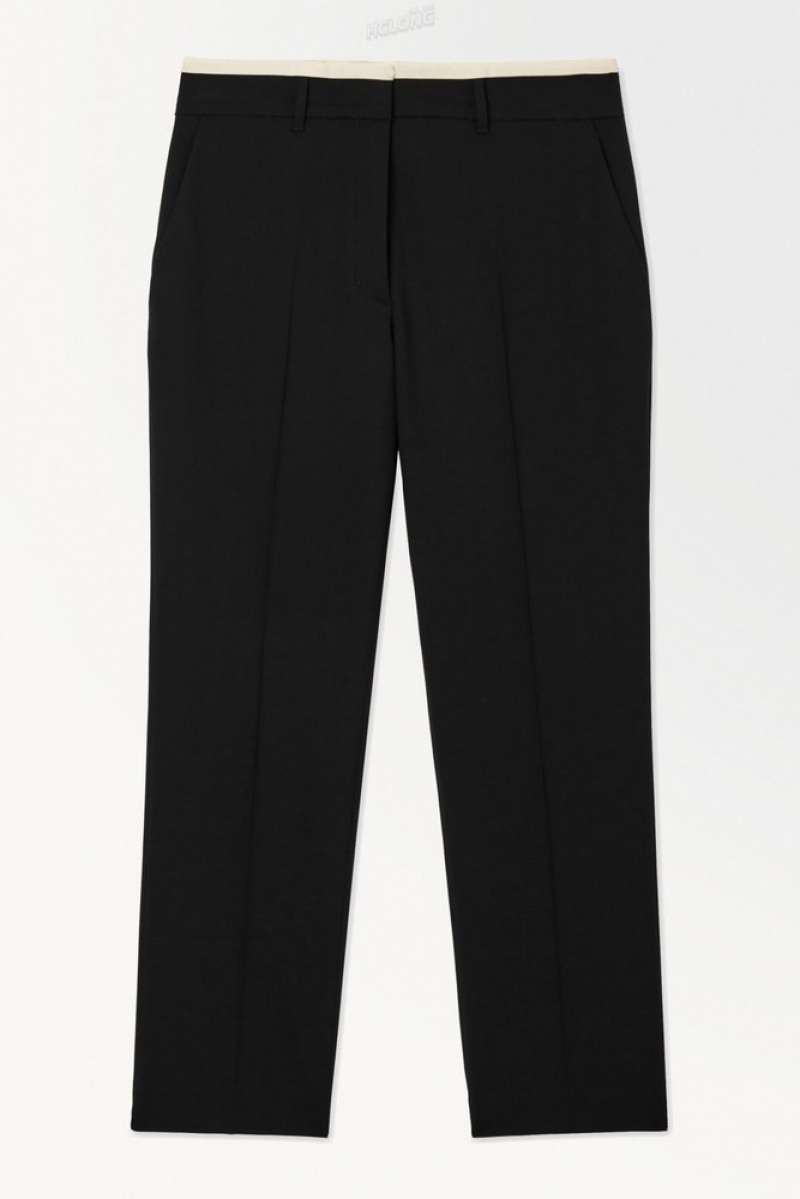 Black COS The Deconstructed Pants Pants | 162934-CQE