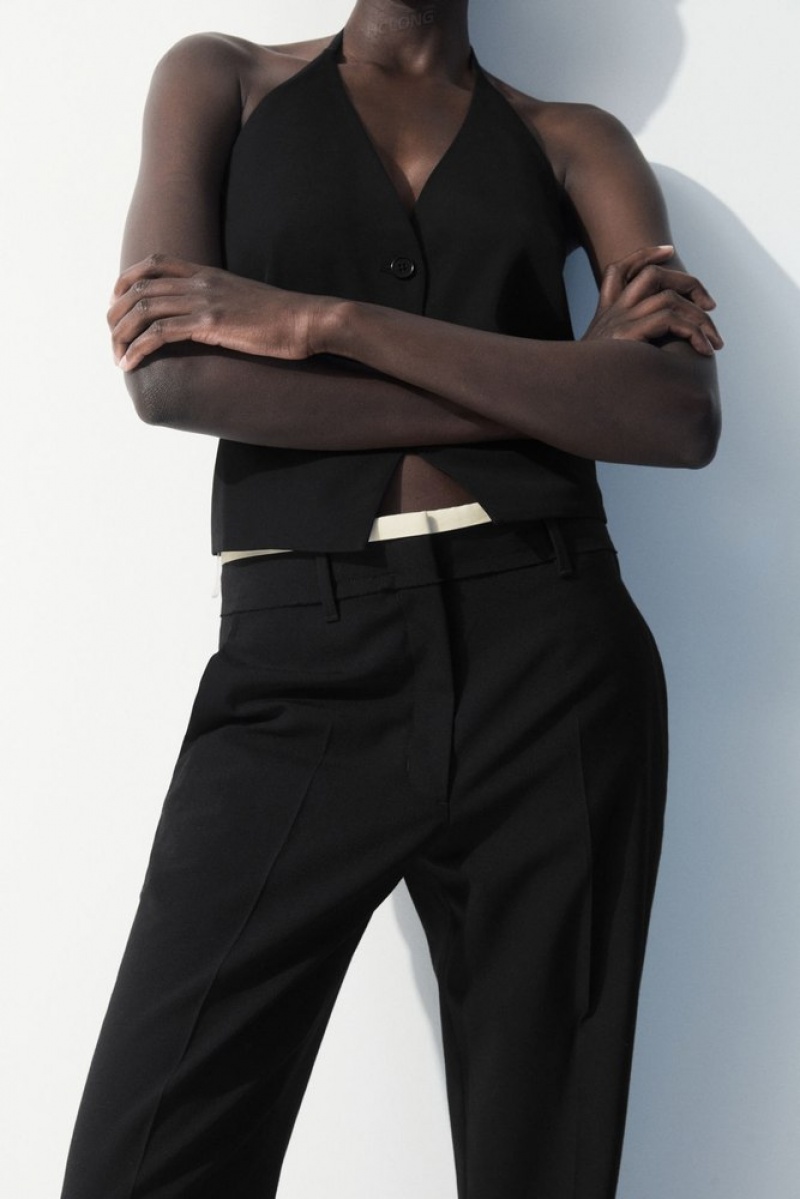 Black COS The Deconstructed Trousers Trousers | 803251-ZBI
