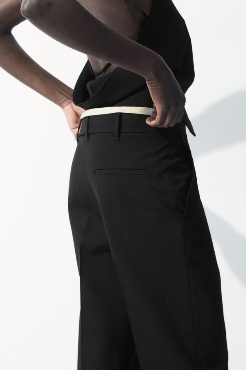 Black COS The Deconstructed Trousers Trousers | 803251-ZBI