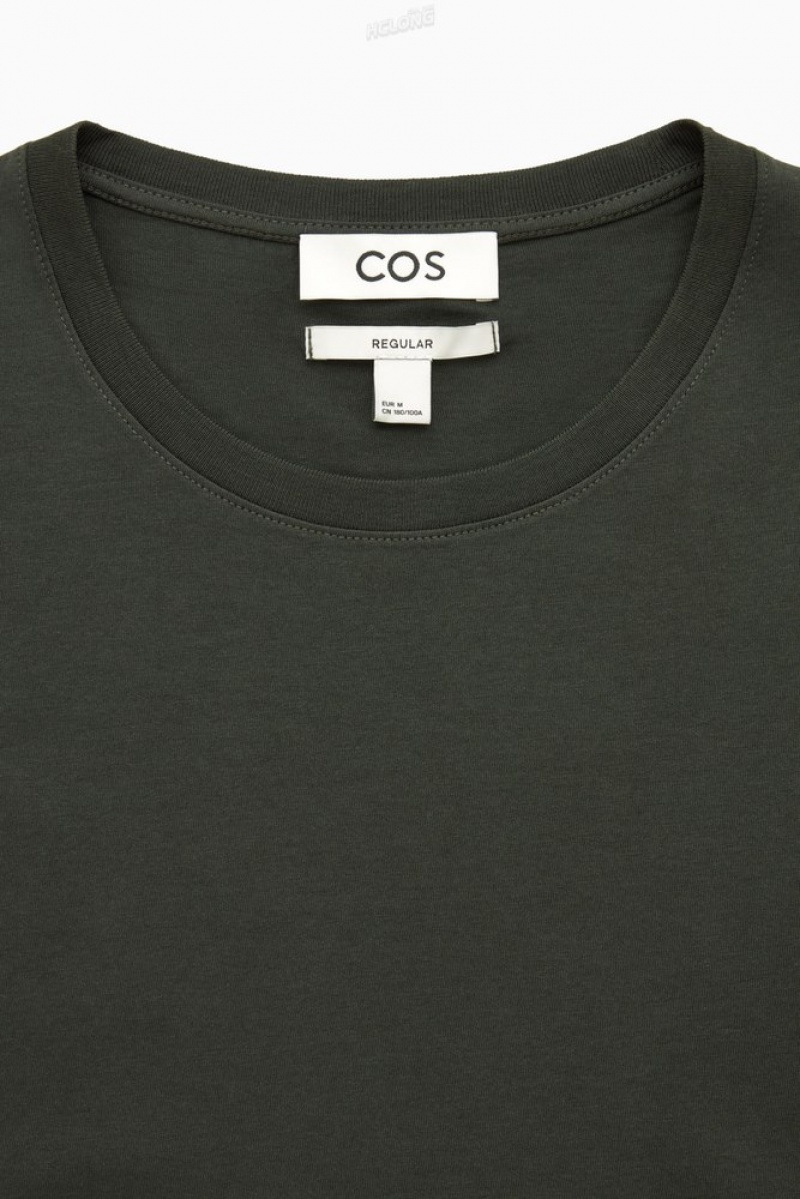 Black COS The Extra Fine T-Shirt T-shirts | 217564-YKH