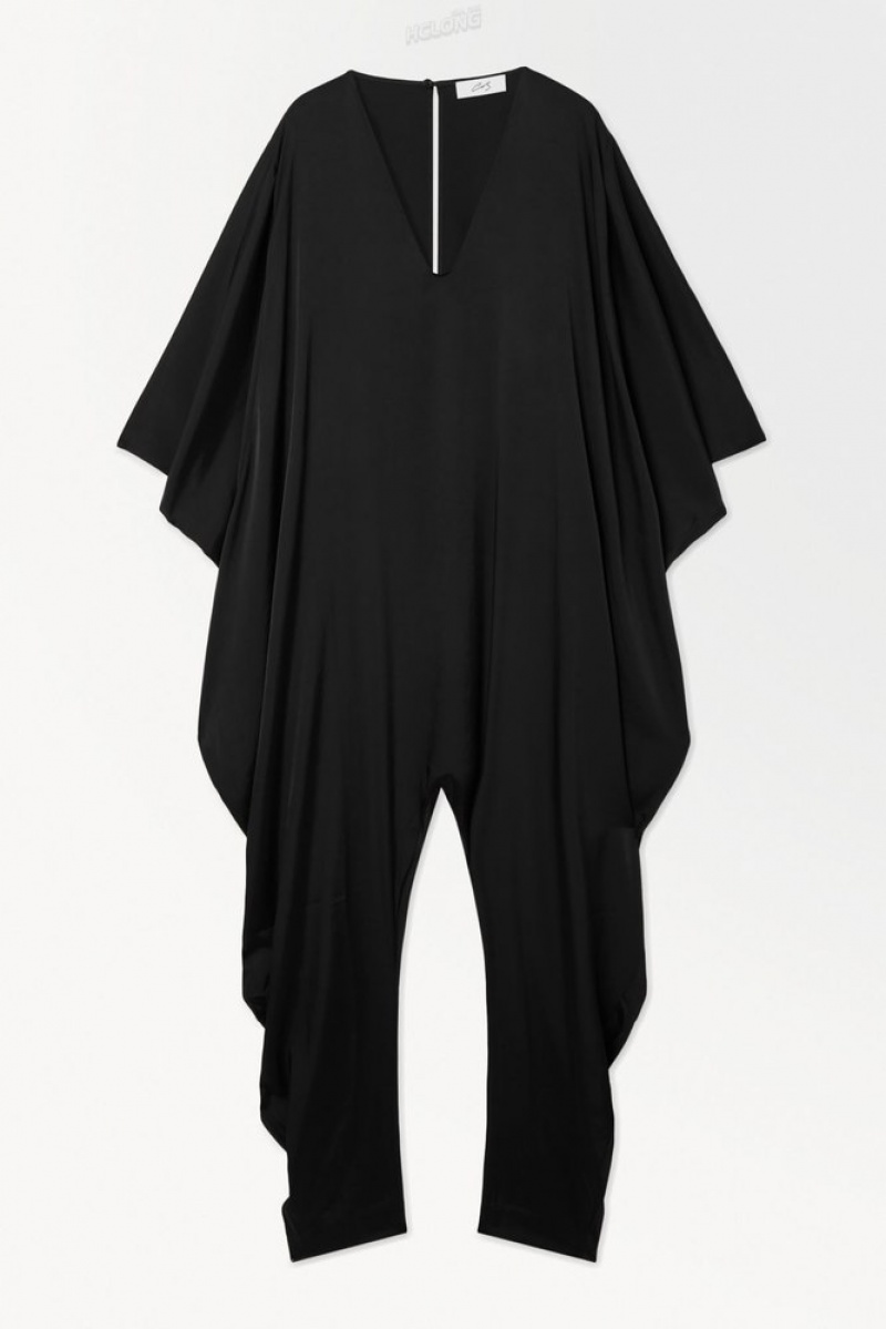 Black COS The Fluid Jumpsuit Jumpsuits | 521497-GBH