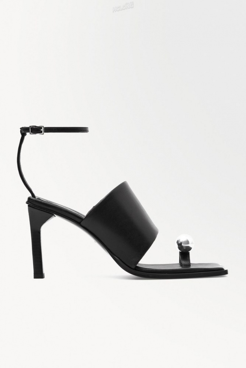 Black COS The Sphere Heeled Sandals Sandals | 189745-WPF