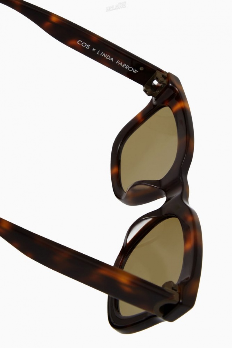 Black COS The Square Acetate Sunglasses Sunglasses | 423157-JEU