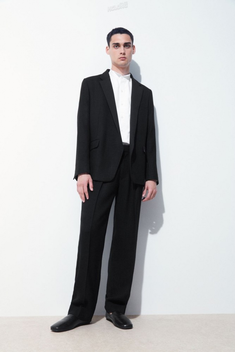 Black COS The Tuxedo Jacket Blazers | 035847-TOZ