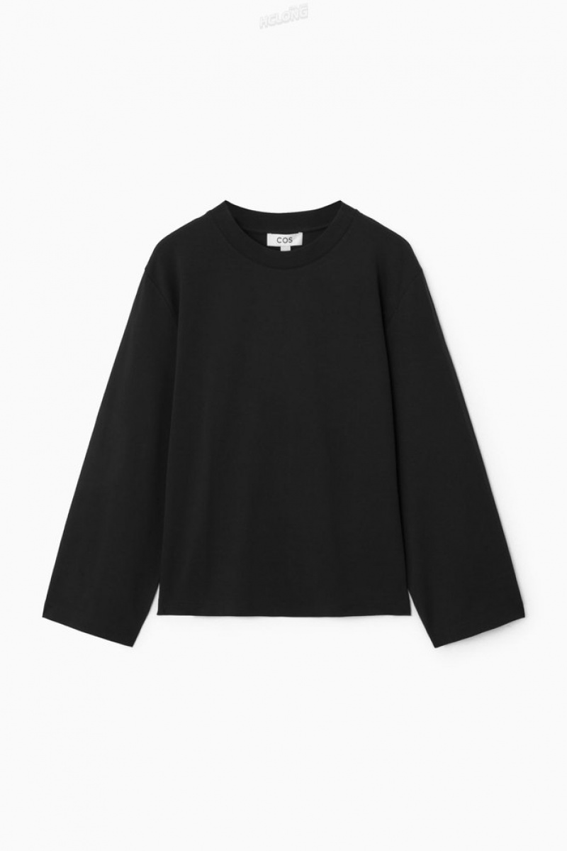 Black COS Wide-Sleeved Top Tops | 135482-YTH