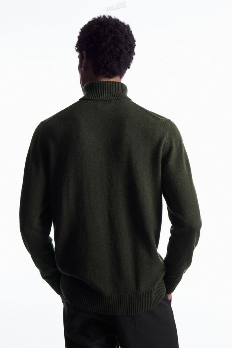 Black COS Wool-Cashmere Turtleneck Sweater Sweaters & Cardigans | 028967-NST