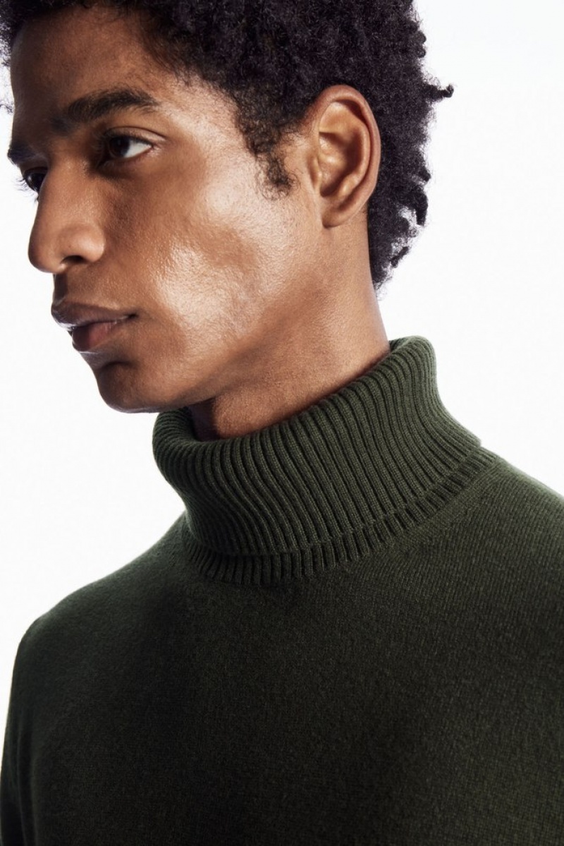 Black COS Wool-Cashmere Turtleneck Sweater Sweaters & Cardigans | 028967-NST