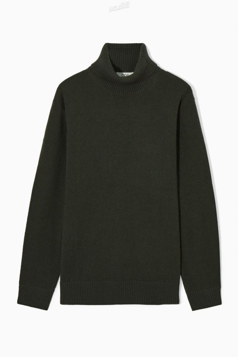 Black COS Wool-Cashmere Turtleneck Sweater Sweaters & Cardigans | 028967-NST