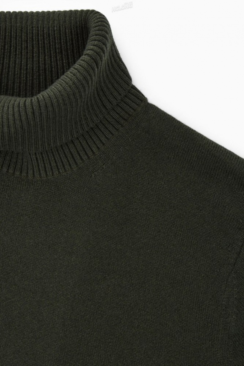 Black COS Wool-Cashmere Turtleneck Sweater Sweaters & Cardigans | 028967-NST