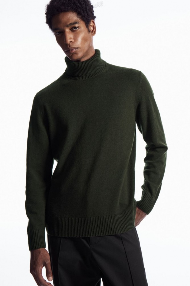 Black COS Wool-Cashmere Turtleneck Sweater Sweaters & Cardigans | 028967-NST