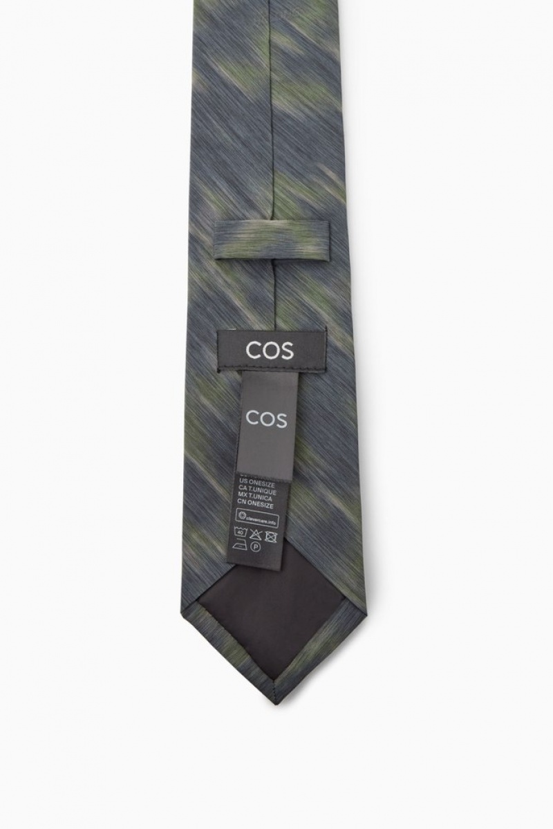 Black / Animal Print COS Animal-Jacquard Slim Tie Ties | 270195-FHG