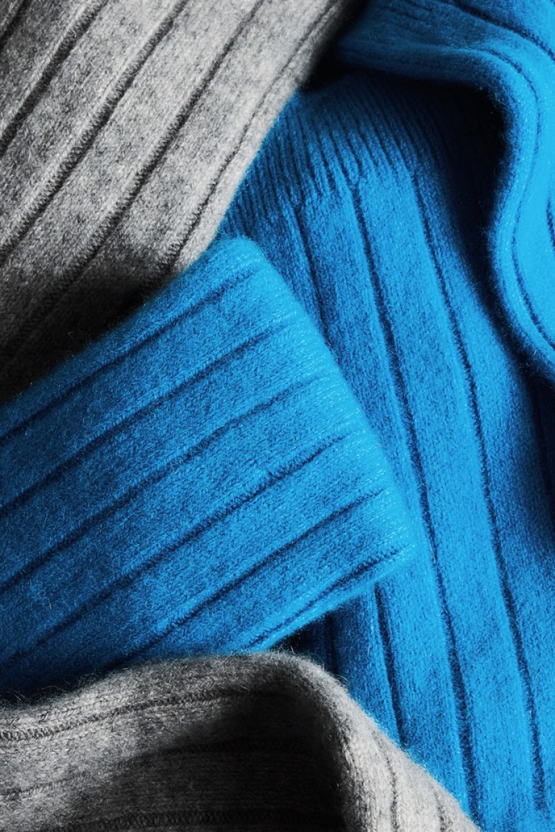 Bright Blue COS Chunky Cashmere Socks Socks | 165378-OVB