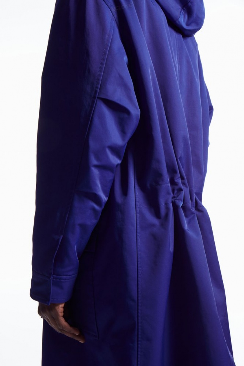 Bright Blue COS Hooded Padded Parka Coats & Jackets | 283051-KBI