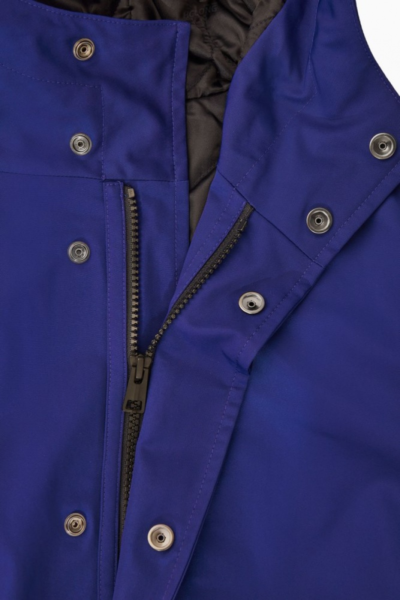 Bright Blue COS Hooded Padded Parka Coats & Jackets | 283051-KBI