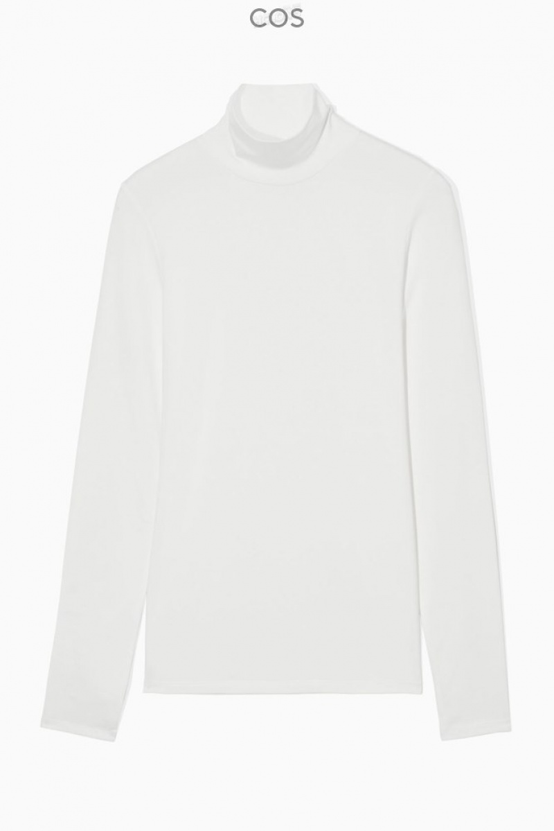 COS Long-Sleeved Jersey Roll-Neck Top Tops | 296518-JOG