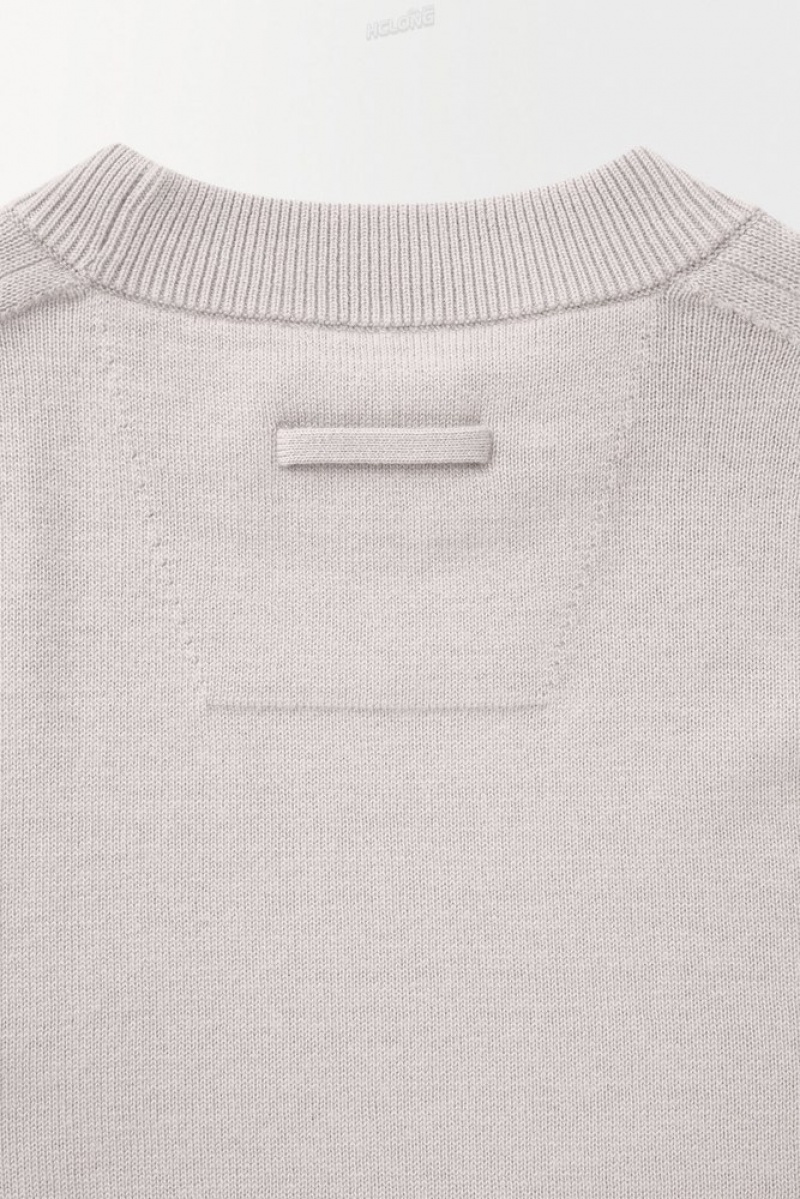 Chalk Beige COS The Essential Cashmere Sweater Sweaters & Cardigans | 320851-FLK