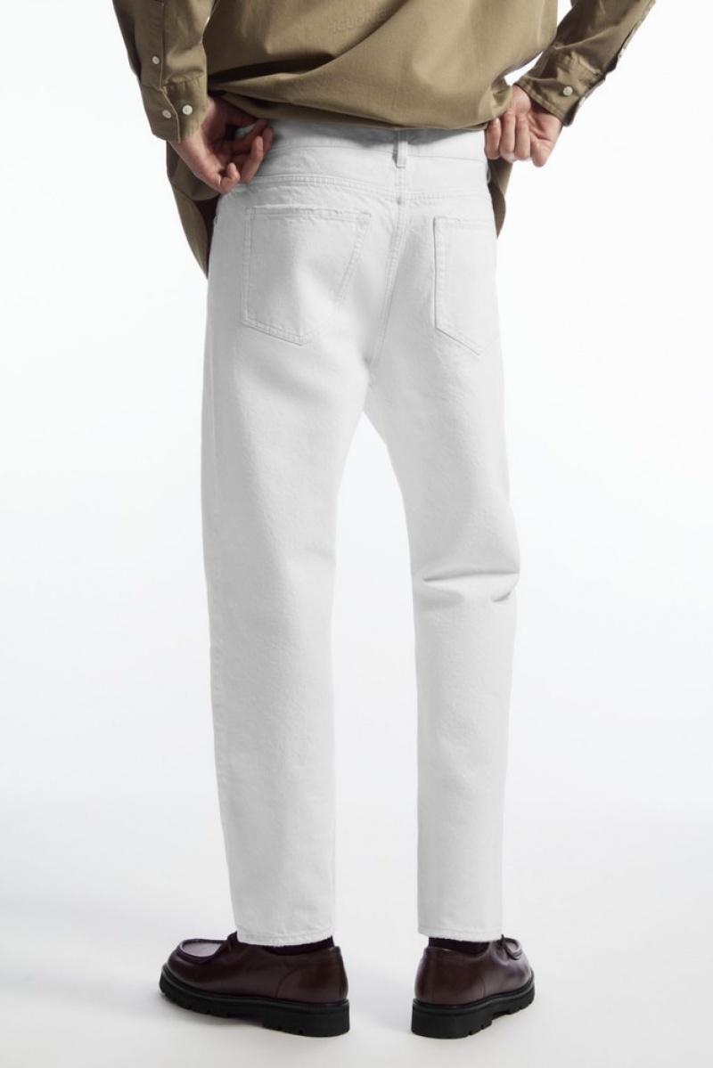 Cream COS Skim Jeans - Straight/Cropped Trousers | 519472-ATF