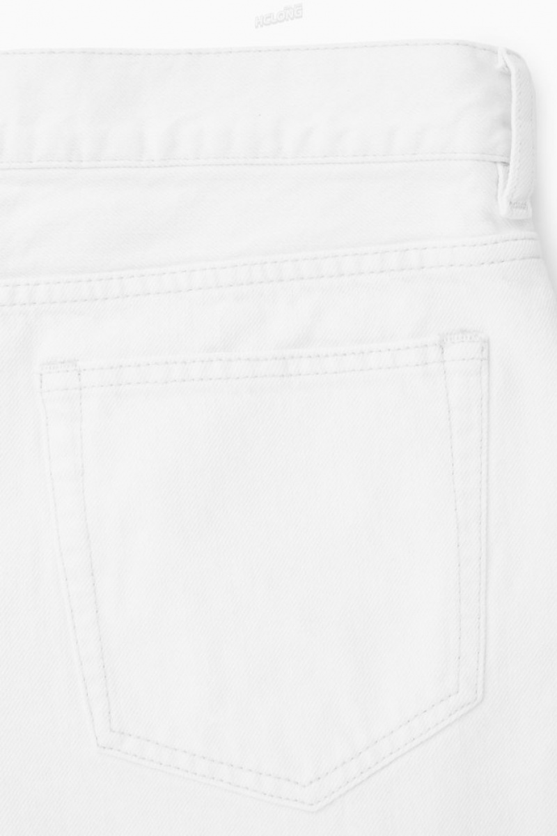 Cream COS Skim Jeans - Straight/Cropped Trousers | 519472-ATF