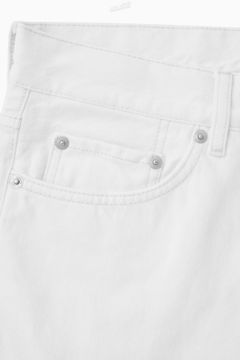 Cream COS Skim Jeans - Straight/Cropped Trousers | 519472-ATF