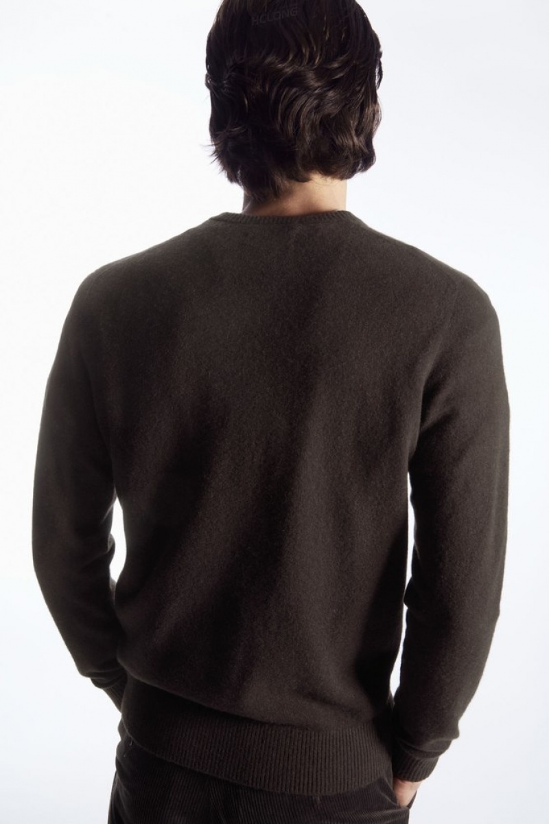 Dark Brown COS Pure Cashmere Jumper Sweaters & Cardigans | 920478-DPA