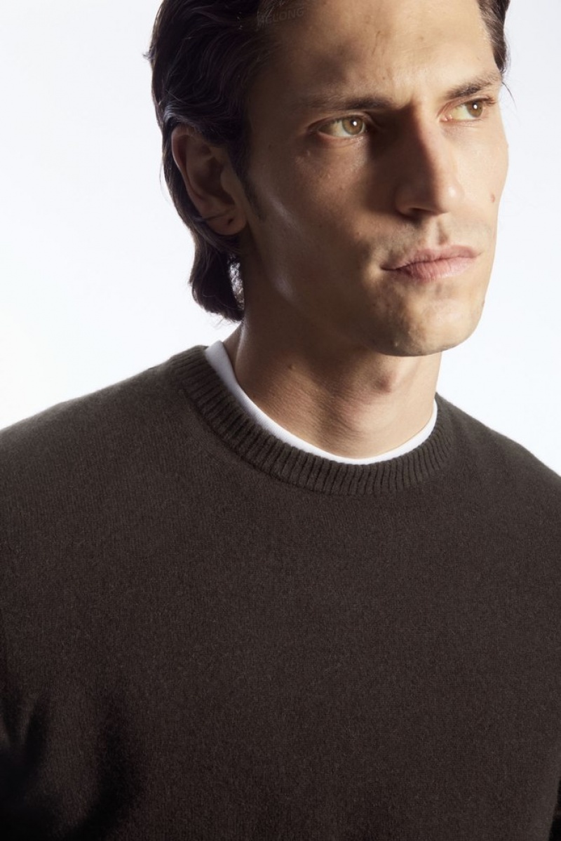 Dark Brown COS Pure Cashmere Jumper Sweaters & Cardigans | 920478-DPA