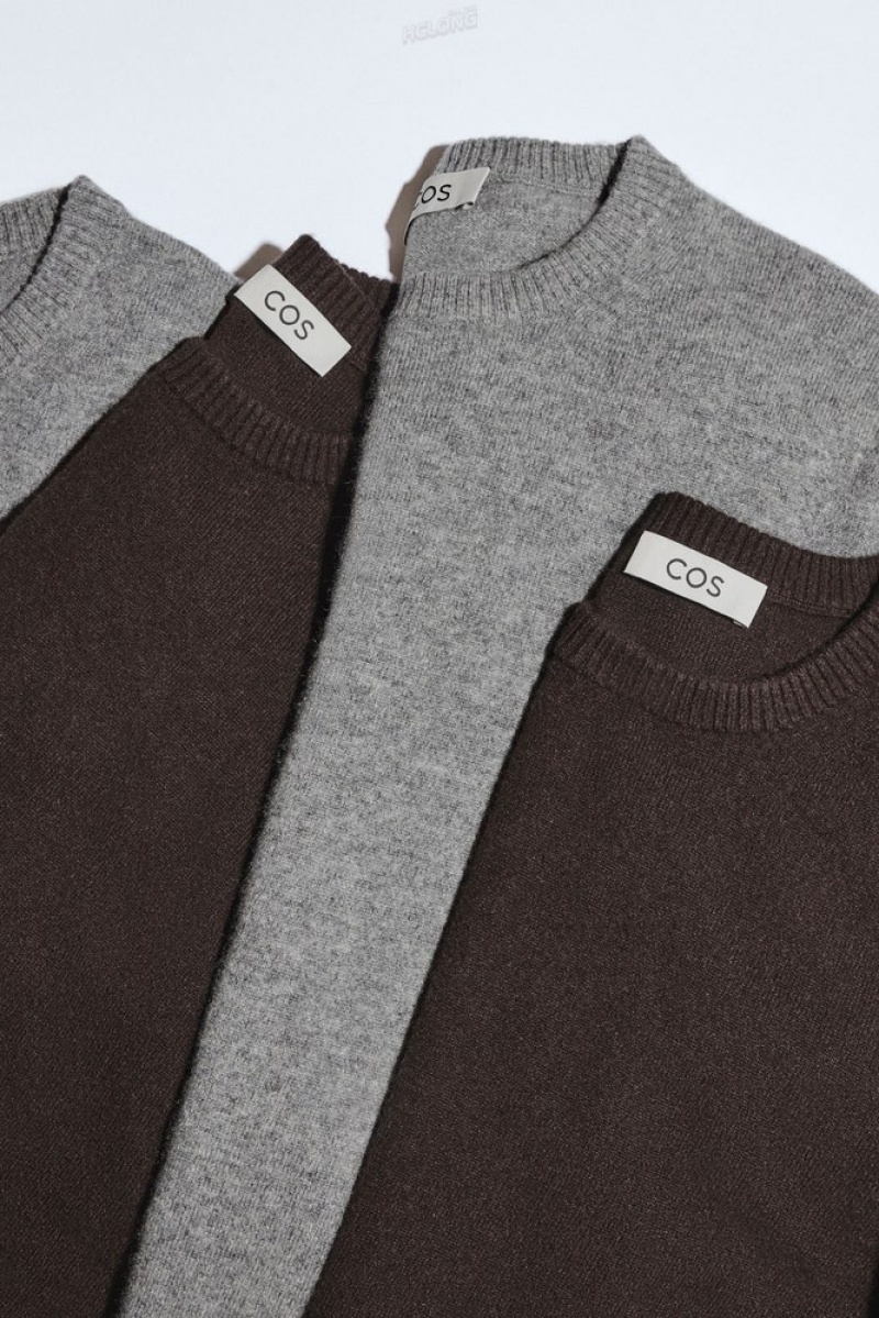 Dark Brown COS Pure Cashmere Jumper Sweaters & Cardigans | 920478-DPA