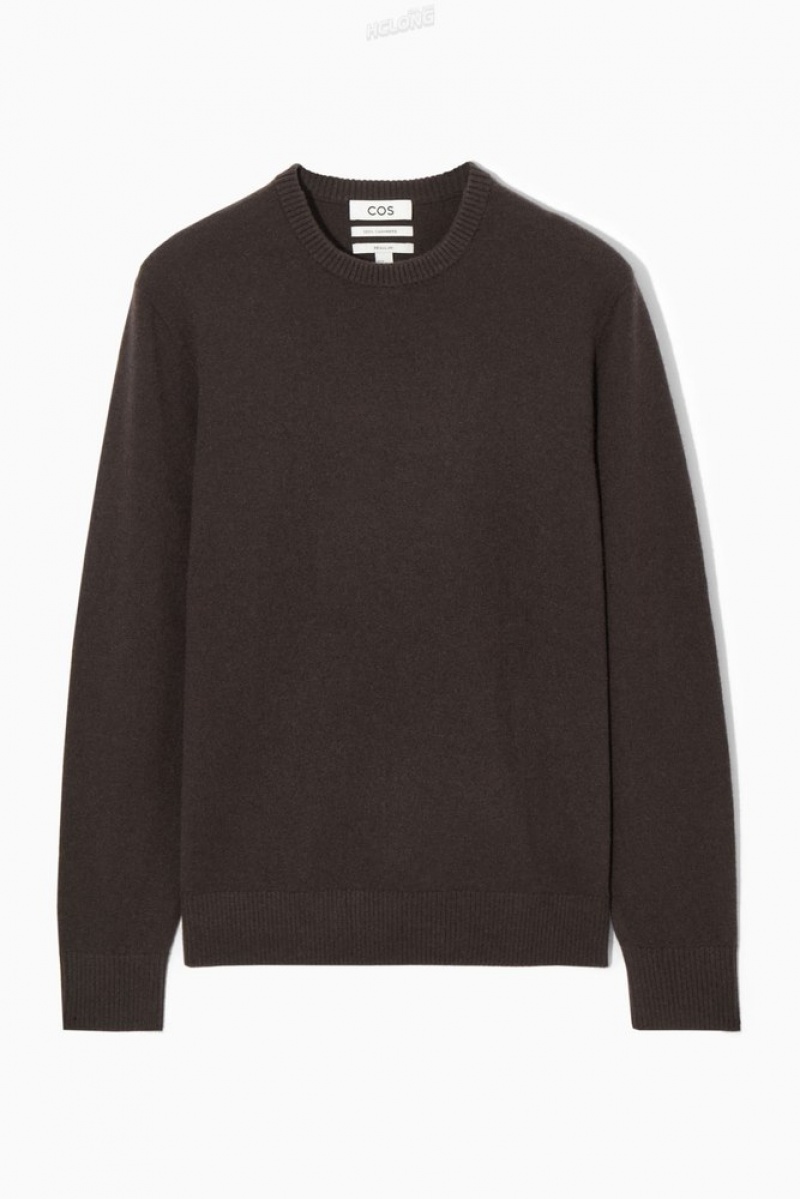 Dark Brown COS Pure Cashmere Jumper Sweaters & Cardigans | 259814-ILB