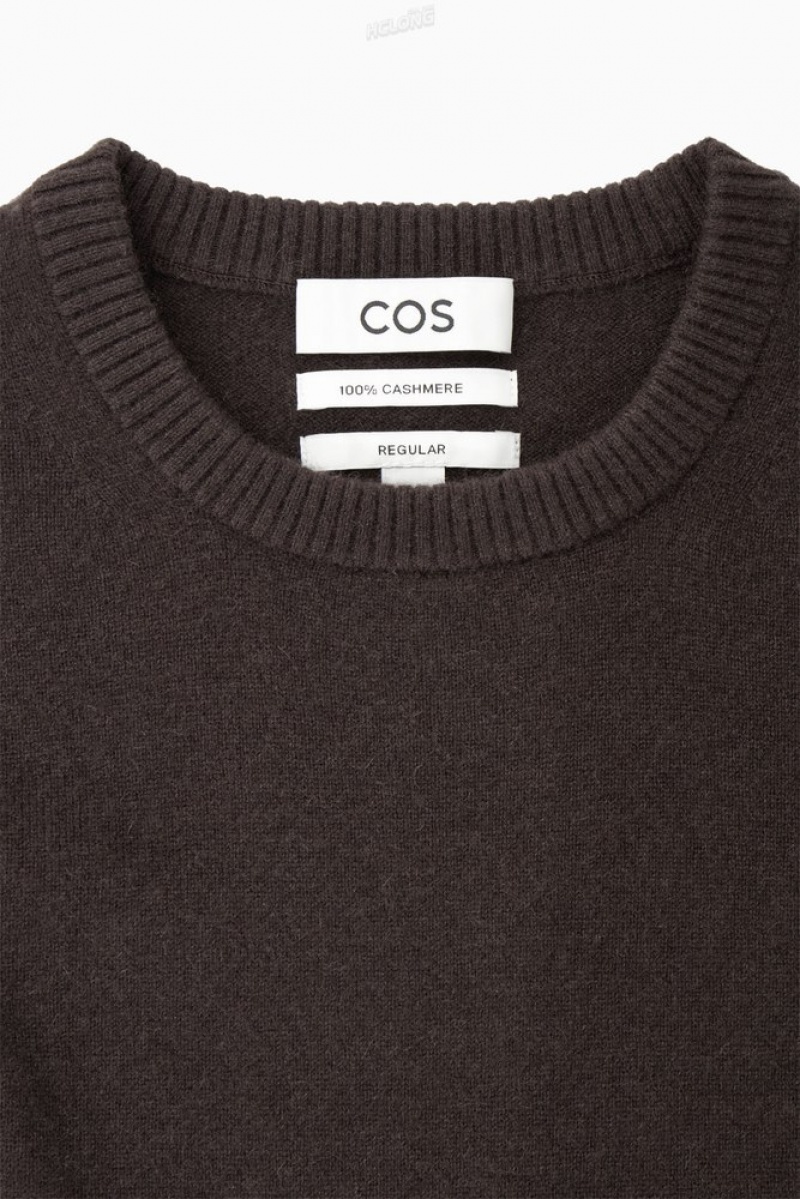 Dark Brown COS Pure Cashmere Jumper Sweaters & Cardigans | 259814-ILB