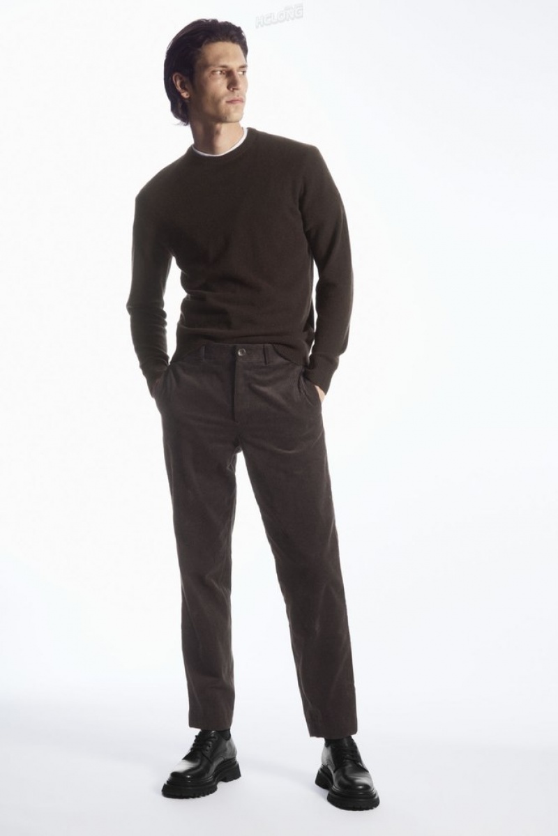 Dark Brown COS Pure Cashmere Jumper Sweaters & Cardigans | 259814-ILB