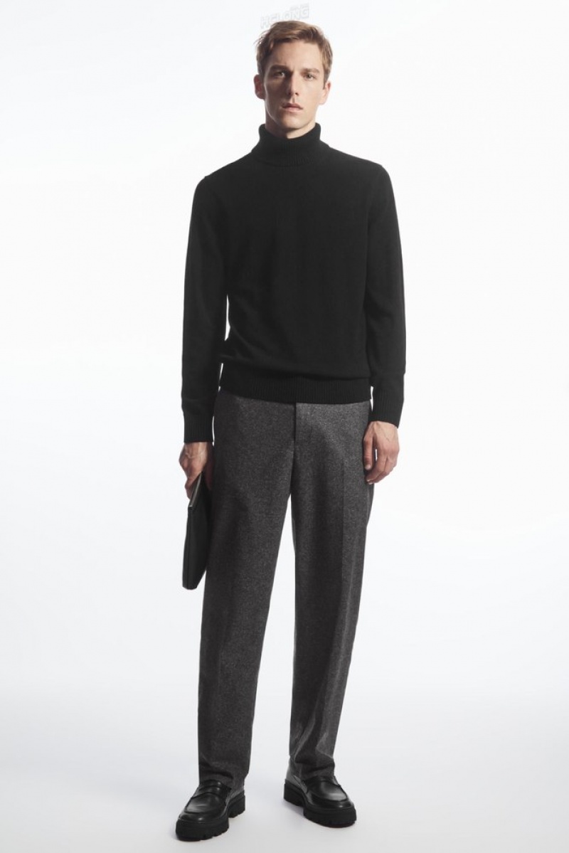 Dark Green COS Wool-Cashmere Turtleneck Jumper Knitwear | 129806-XPJ