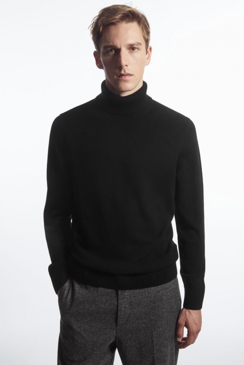 Dark Green COS Wool-Cashmere Turtleneck Jumper Knitwear | 129806-XPJ