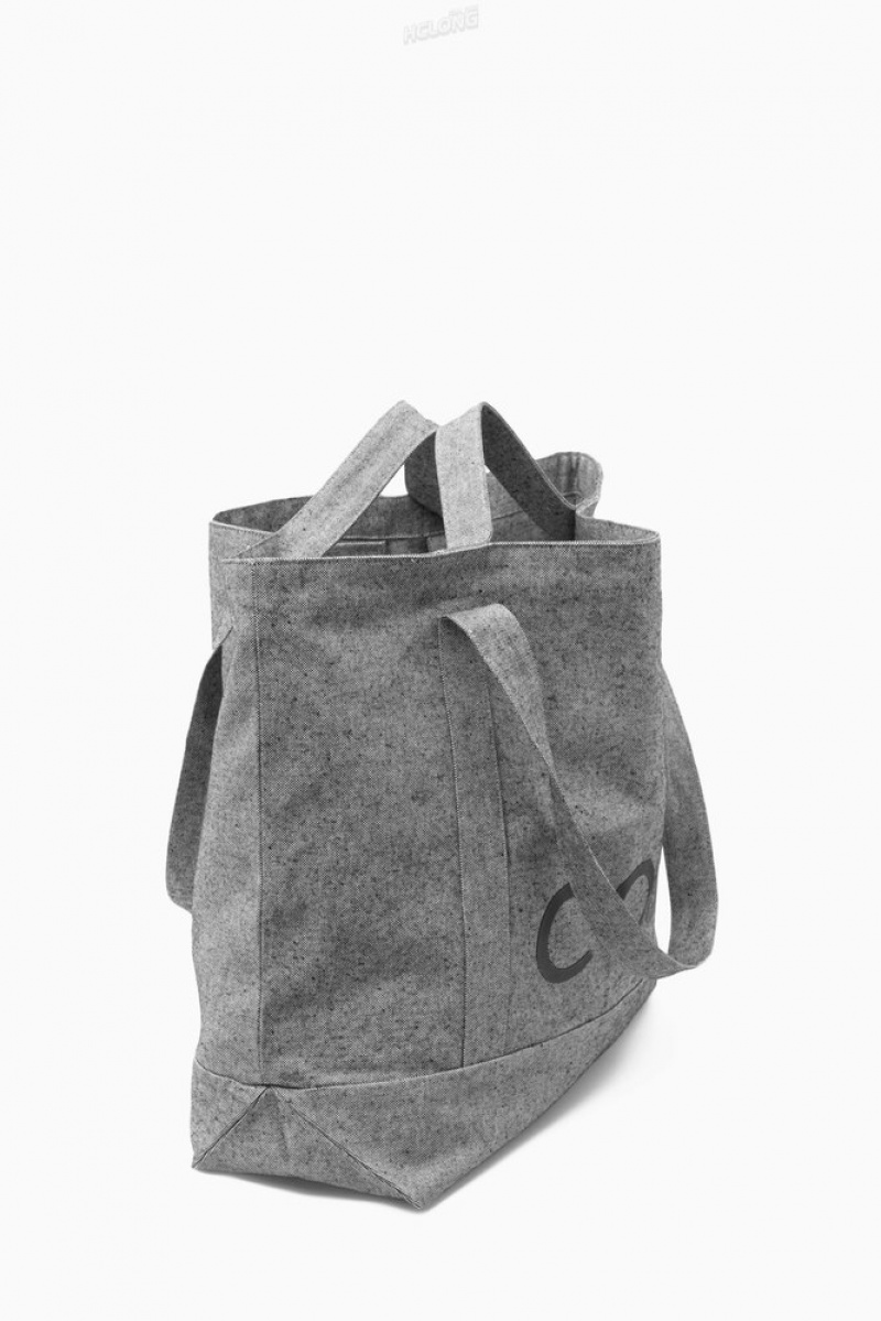 Dark Grey COS Cos Utility Tote - Canvas Bags & Wallets | 340827-YTJ