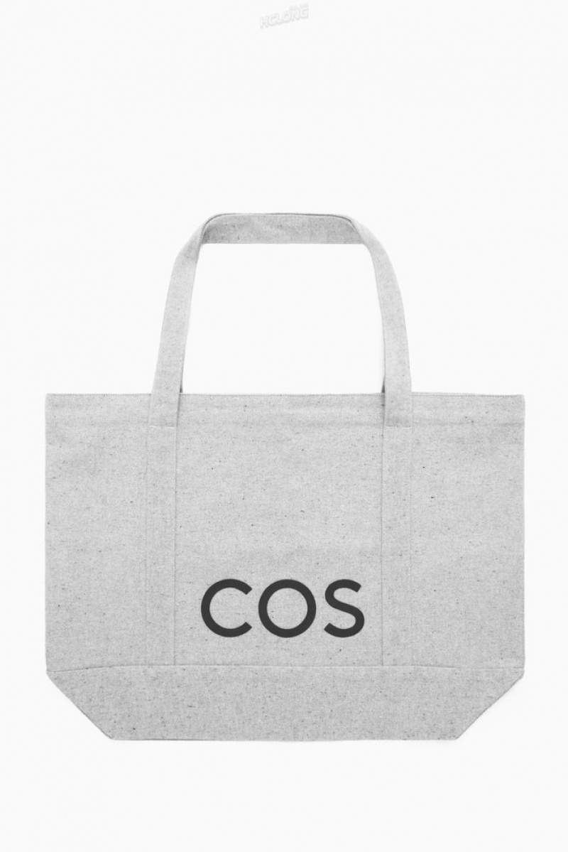 Dark Grey COS Cos Utility Tote - Canvas Bags & Wallets | 053618-OZM