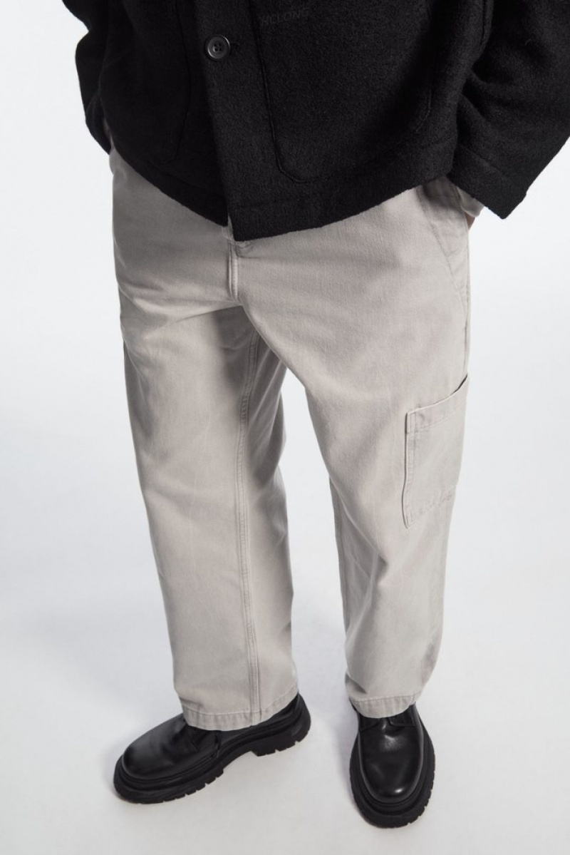 Dusty Grey COS Carpenter Jeans - Straight Trousers | 137258-WXC