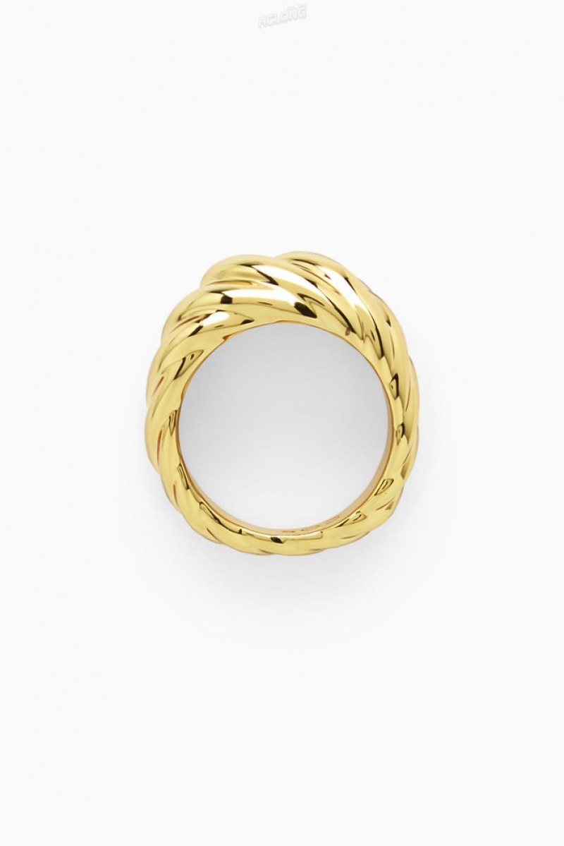 Gold COS Chunky Plait Ring Jewelry & Jewellery | 579302-RLD