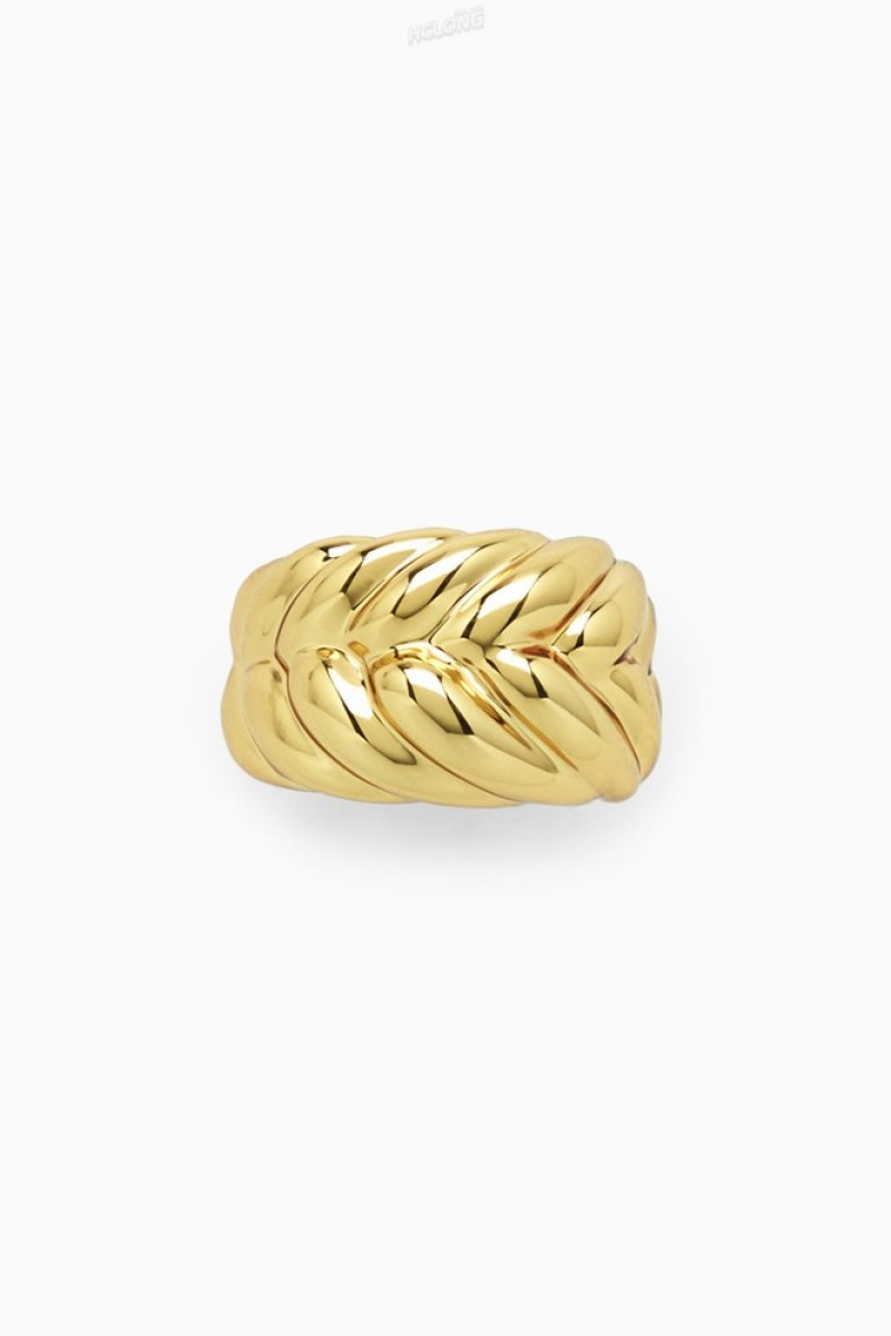 Gold COS Chunky Plait Ring Jewelry & Jewellery | 579302-RLD