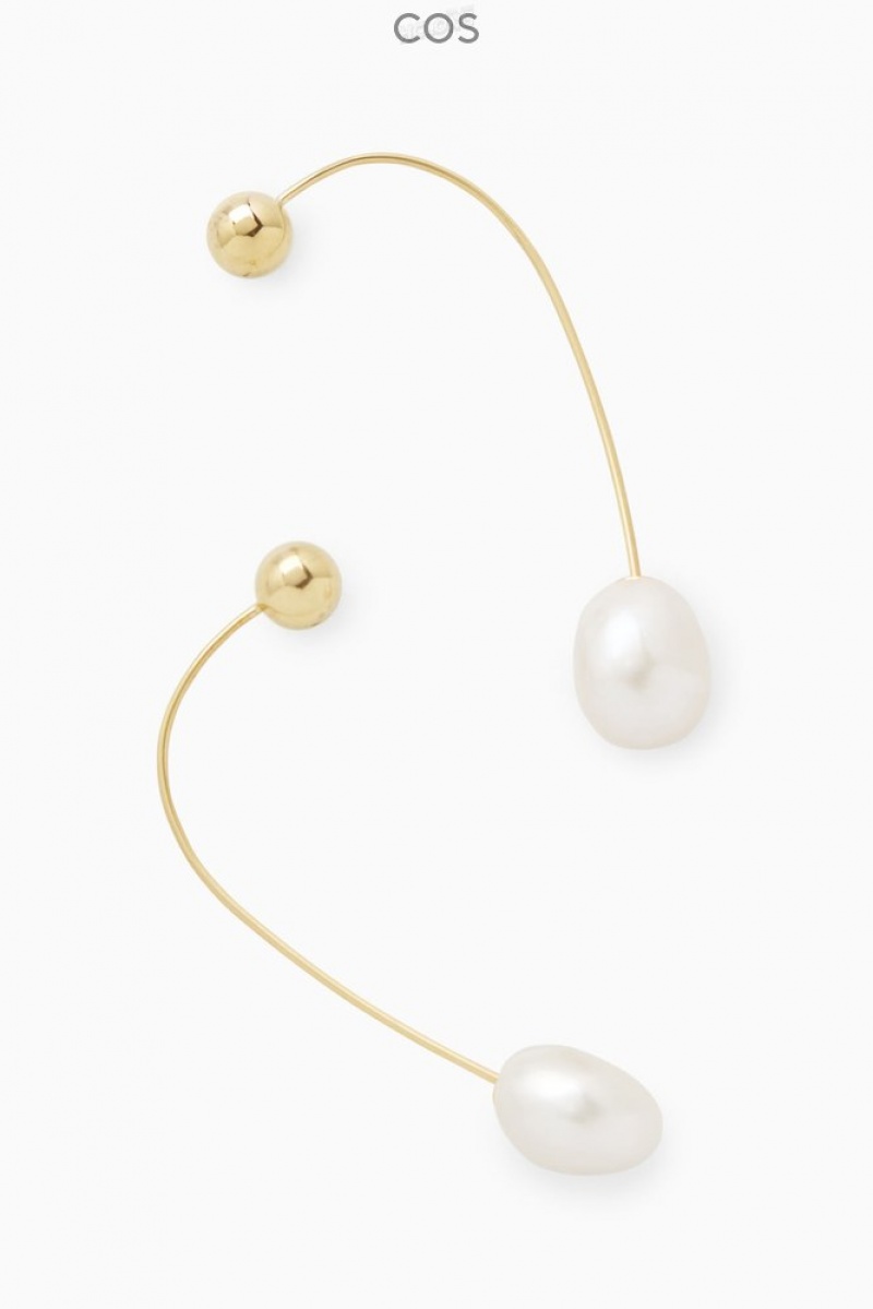 Gold COS Gold Vermeil Freshwater Pearl Drop Earrings Jewelry & Jewellery | 831056-RIQ