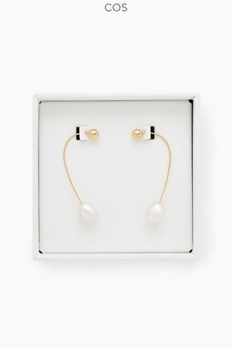 Gold COS Gold Vermeil Freshwater Pearl Drop Earrings Jewelry & Jewellery | 831056-RIQ