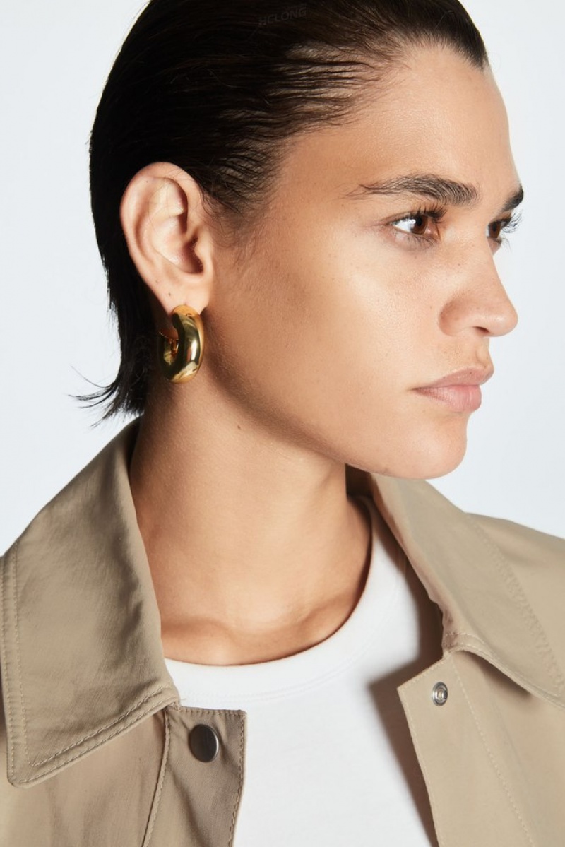 Gold COS Large Chunky Hoop Earrings Jewelry & Jewellery | 147280-LQM