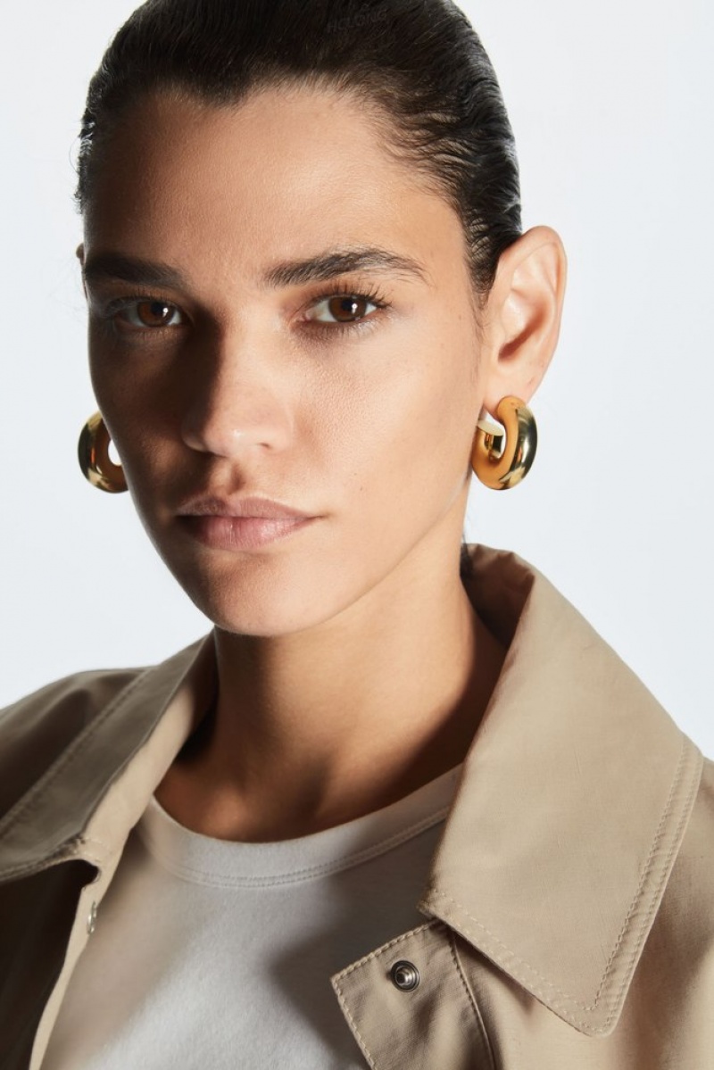 Gold COS Large Chunky Hoop Earrings Jewelry & Jewellery | 147280-LQM