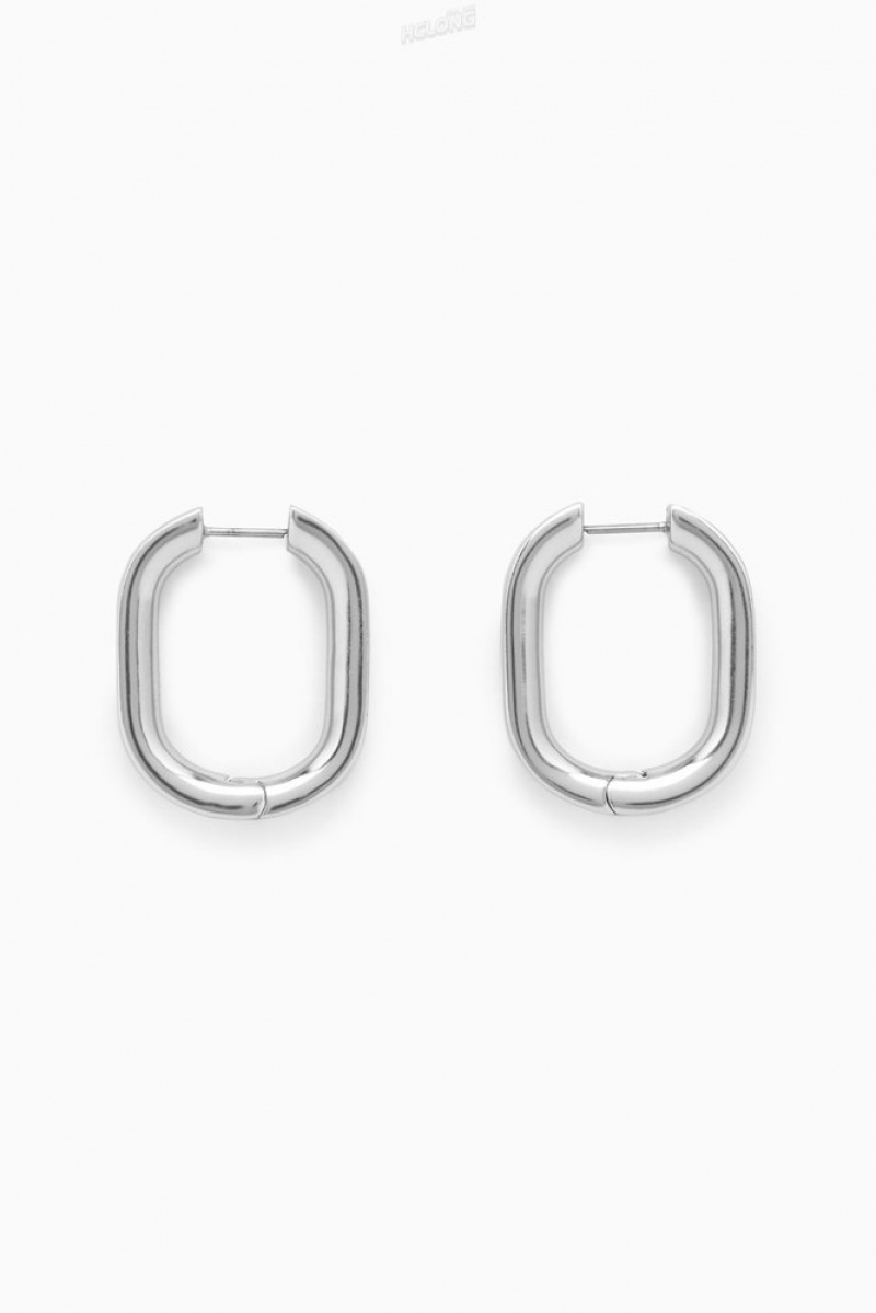 Gold COS Oval Hoop Earrings Jewelry & Jewellery | 671954-ZAN