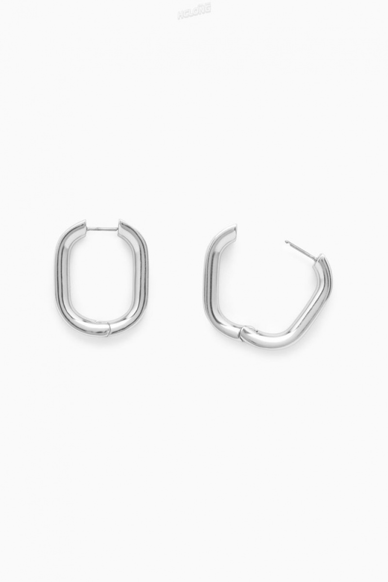 Gold COS Oval Hoop Earrings Jewelry & Jewellery | 671954-ZAN