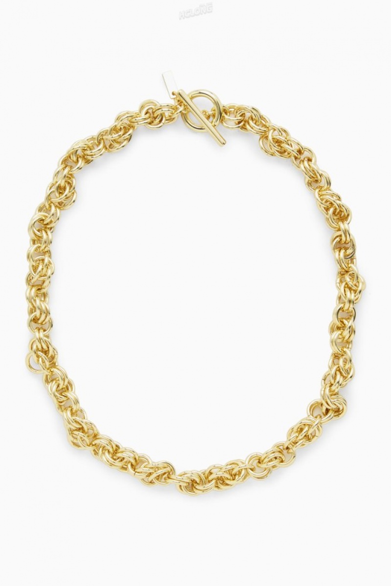 Gold COS Short Rope Chain Necklace Jewelry & Jewellery | 076548-WCL