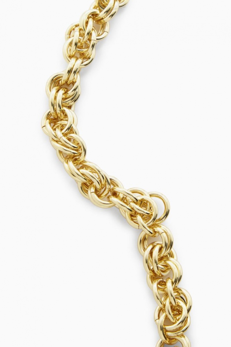 Gold COS Short Rope Chain Necklace Jewelry & Jewellery | 076548-WCL