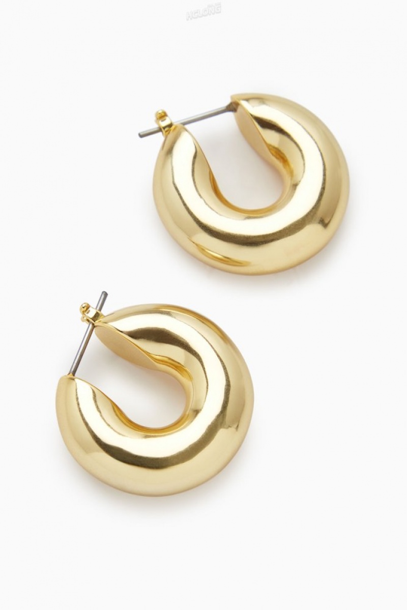 Gold COS Small Chunky Hoop Earrings Jewelry & Jewellery | 916540-TXM