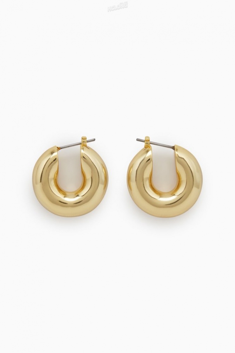 Gold COS Small Chunky Hoop Earrings Jewelry & Jewellery | 916540-TXM